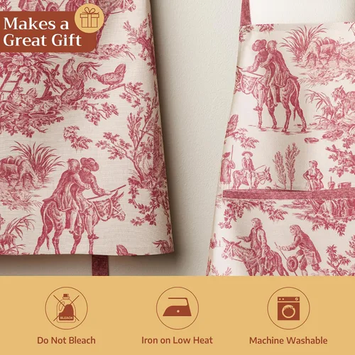 Vista 855 de Maison d' Hermine Delantales para mujer con bolsillo, 100% algodón (27.50 x 31.50 pulgadas)