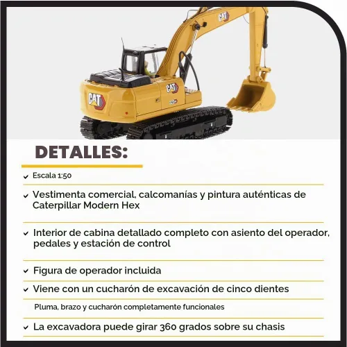 Vista 4 de 1:50 Caterpillar 323 GX Excavadora hidráulica - Serie High Line por Diecast Masters