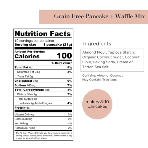 Vista 2 de Stellar Eats Mezcla de panqueques y waffles sin cereales Sin gluten, sin lácteos, a base de plantas, apta para paleo Endulzada con azúcar