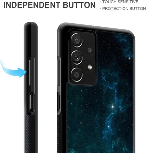 Vista 4 de CARLOCA Funda compatible con Samsung Galaxy A32 5G, increíble diseño de patrón de luz espacial nebulosa para niñas y niños, a prueba de golpes