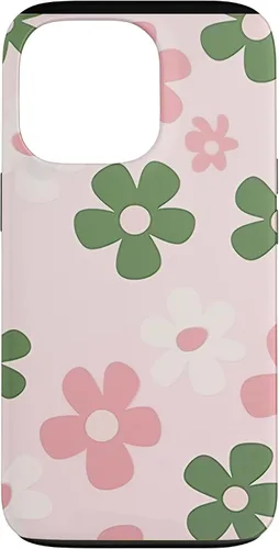 Vista 9 de Funda con diseño floral de margaritas verde salvia y rosa para iPhone 11