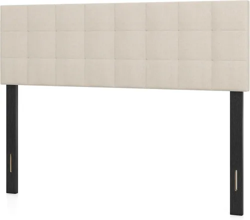 Vista 11 de GIANTEX - Cabecera con estación de carga, tamaño Queen/Matrimonial, tapizada con botones y 2 salidas de CA, puerto USB y tipo C, patas de madera