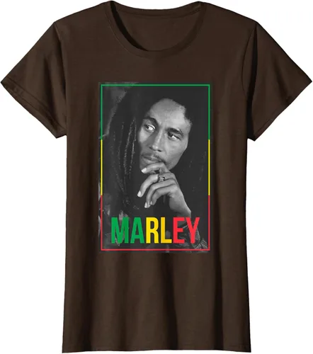 Vista 20 de Camiseta blanca oficial de Bob Marley Photo S Negro