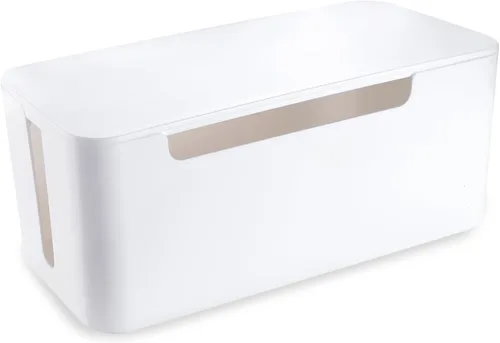 Vista 10 de Caja de gestión de cables con tapa, tres ranuras de entrada/salida Negro