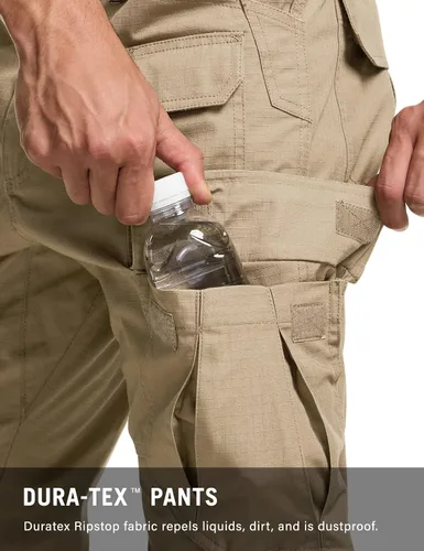 Vista 9 de CQR - Pantalones tácticos tipo cargo para hombre, tejido ripstop, resistentes al agua, ligeros, para uso diario, trabajo, senderismo o exteriores