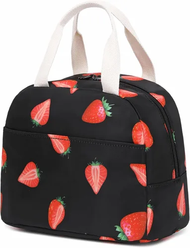 Vista 12 de Lonchera aislada con aguacate para mujeres y niñas, lonchera reutilizable, bolsa de picnic para adultos, niños, escuela, trabajo, viajes