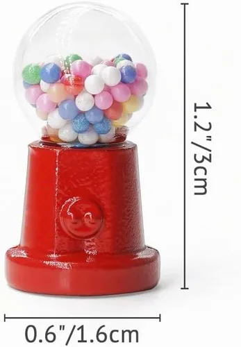 Vista 4 de Odoria 1/12 Miniature Gumball Machine Accesorios de decoración de casa de muñecas