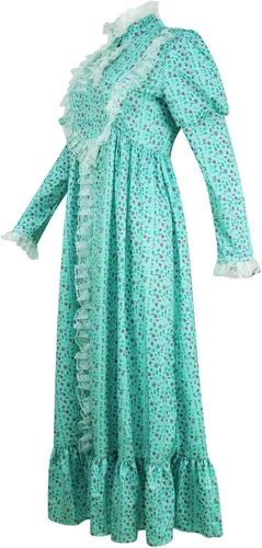 Vista 2 de LILLIWEEN Regan MacNei - Disfraz de exorcista de película de terror para Halloween, cosplay, camisones florales, ropa de dormir para mujer
