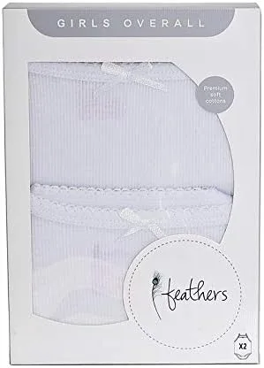 Vista 3 de Feathers Body de 100 % algodón súper suave para niñas, paquete de 2