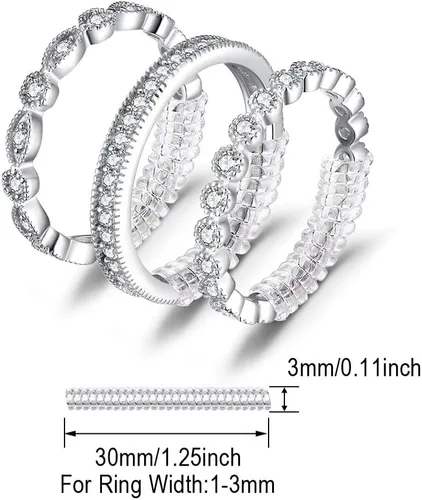 Vista 5 de JewelryPalace Anillos de plata de ley 925 chapados en oro de 14 quilates para mujer, anillos de promesa de circonita cúbica para ella, anillos