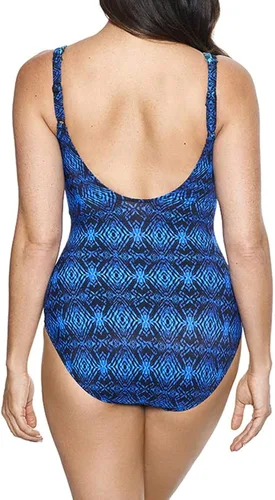 Vista 3 de Miraclesuit Traje de baño de una pieza para mujer Ocean Ombre Seraphina Underwire Control de abdomen, Negro