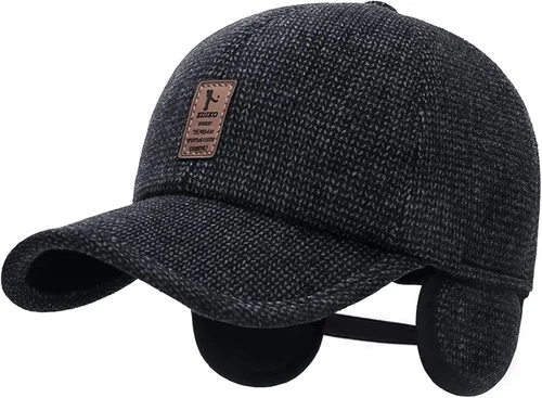 Vista 3 de Gorro de invierno para hombre ajustable cálido deportivo béisbol gorras de papá orejeras 217-236in