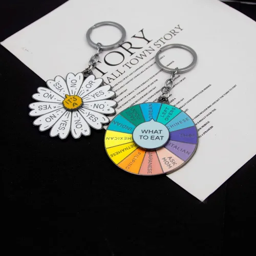 Vista 9 de Divertido llavero de giro de rueda de color, bonito dije de estado de ánimo, regalo estético para niños, adolescentes, mujeres y hombres, Llavero