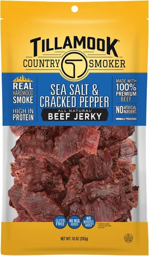Vista 15 de Tillamook Country Smoker Carne Seca de Res Ahumada con Madera Dura Real, Glaseada con Miel, 10 Onzas