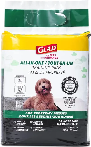Vista 9 de Glad Almohadillas para cachorros de carbón negro para mascotas, almohadillas desechables súper absorbentes para orina de perro, almohadillas