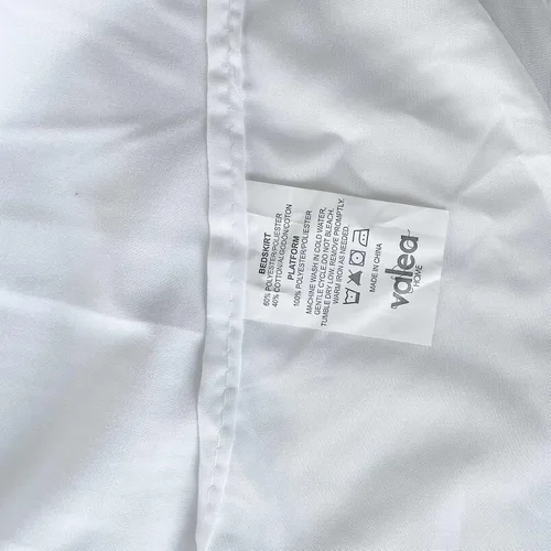 Vista 7 de Valea Home Falda de cama con esquinas divididas, duradera, elegante, de lujo, faldón antipolvo con pliegues alforzados, caída a medida de 14