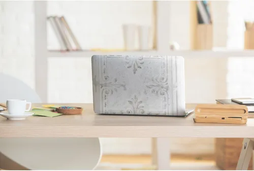 Vista 5 de RoomMates RMK11209WP Papel pintado de azulejos de estaño blanco metálico con acentos para despegar y pegar