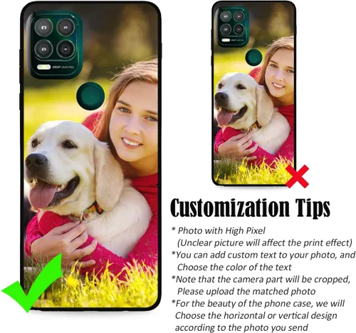 Vista 3 de Funda personalizada para Motorola Moto G Stylus 5G con nombre de foto y texto – GStylus 5G personalizada para teléfono móvil/smartphone/teléfono