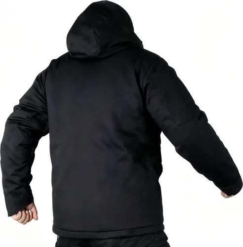 Vista 2 de Chaqueta de esquí de nieve para hombre, chaqueta cálida táctica de camuflaje, impermeable, con capucha, resistente al viento, parka de invierno