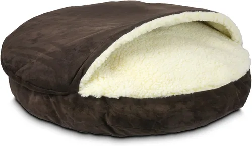Vista 23 de Snoozer Cama Ortopédica de Lujo Estilo Cueva para Mascotas, Pequeña, Antracita For small sized pets, Removable washable cover, Calming covered dog