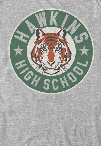 Vista 2 de Stranger Things Camiseta con logotipo de Hawkins High School para hombre