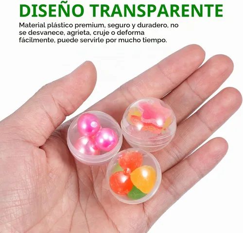 Vista 4 de 100 cápsulas redondas de máquina expendedora de 1.102 in/1.1 pulgadas: Cápsulas de máquina de chicles cápsulas de Pascua rellenables para rellenos