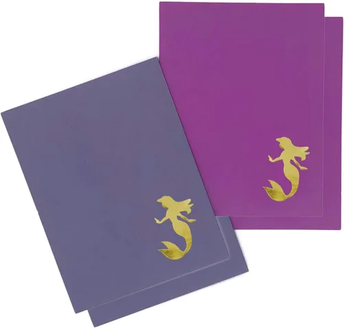 Vista 2 de Royal Green Calcomanías de sirena para bolsos, recuerdos de fiesta, sobres y sellos de invitación en oro metálico de 2 pulgadas (1.969 in), paquete