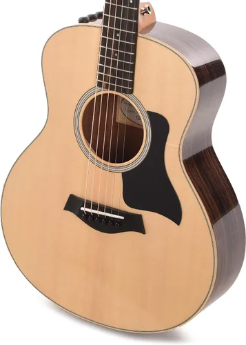 Vista 3 de Taylor GS Mini-e Rosewood Plus - Guitarra acústica-eléctrica, color natural brillante con golpeador negro
