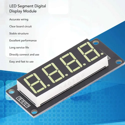 Vista 2 de 4 módulos de segmento digital Tm1637 Pantalla digital LED de 4 dígitos de 7 segmentos Pantalla digital LED de 0.56 pulgadas, pantalla de reloj
