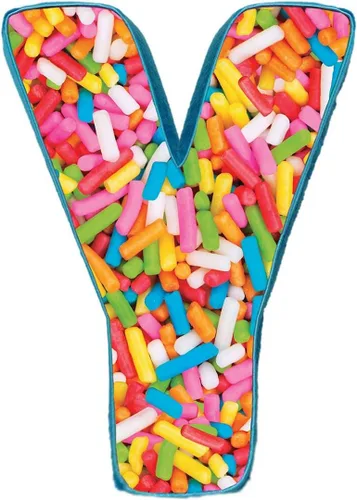 Vista 10 de iscream Lettermania F - Almohada de microcuentas con diseño de tarta de 16.0 in Letra F