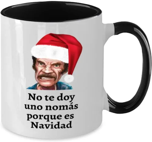 Vista 2 de Regalo para navidad taza de café 2 colores negro y blanco no te doy una nomas