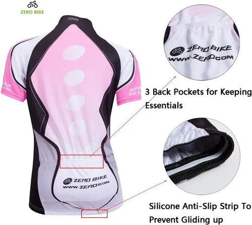 Vista 34 de Jersey de ciclismo para mujer, de manga corta, secado rápido, transpirable, para montaña.