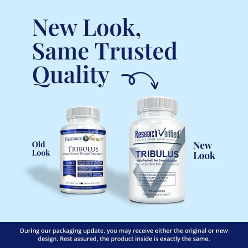 Vista 2 de Research Verified® Tribulus Terrestris - 1500mg- 95% Furostanol Saponinas, 5% Bioperine® - 60 Cápsulas - 1 Botella