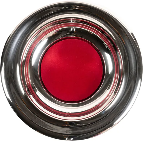 Vista 2 de BROADMAN CHURCH SUPPLIES RemembranceWare - Plato de oferta, plateado con fieltro rojo