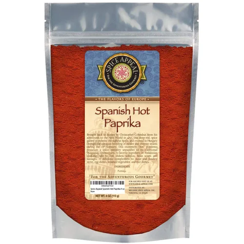 Vista 6 de Spice Appeal Pimentón ahumado caliente español en bolsa resellable para mantenerse fresco, 4 oz