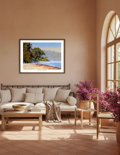 Vista 5 de Goleta Beach - Santa Barbara California - De una pintura original a color por Wade Koniakowsky - Impresión de papel mate de arte fino (sin marco)