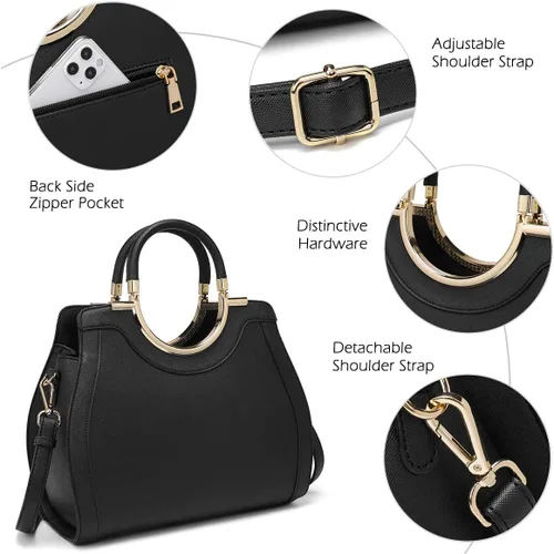 Vista 6 de LJOSEIND Bolsos de diseñador para mujer, bolsos de hombro estructurados