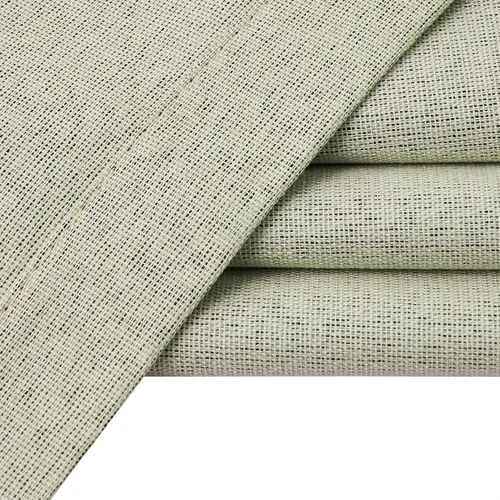 Vista 9 de Cortinas texturizadas de lino 100% opacas de 64 pulgadas de largo, juego de 2 paneles para granja, casa de campo, cortinas ligeras con ojales