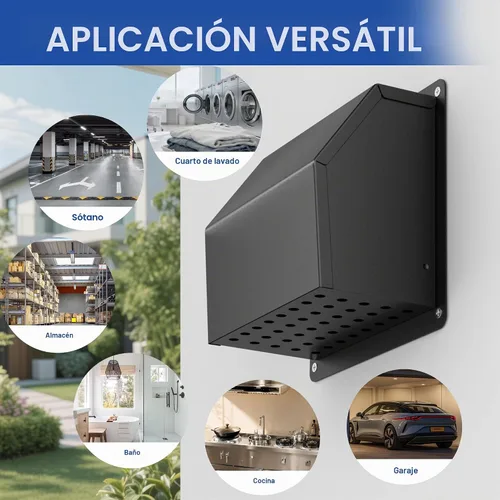 Vista 4 de Cubierta de ventilación de secadora de 4 pulgadas para exteriores, cubierta de ventilación de pared para secadora exterior con solapa acolchada