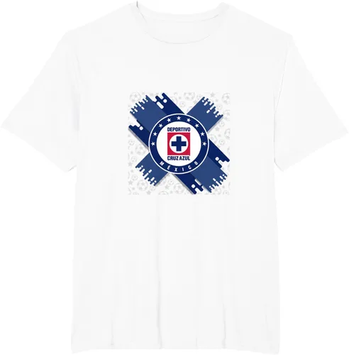 Vista 5 de Camiseta con logotipo de CAZ, Azul / Patchwork, S