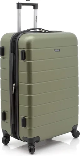 Vista 8 de Wrangler - Juego de piezas de equipaje inteligente con portavasos y puerto USB, Verde oliva