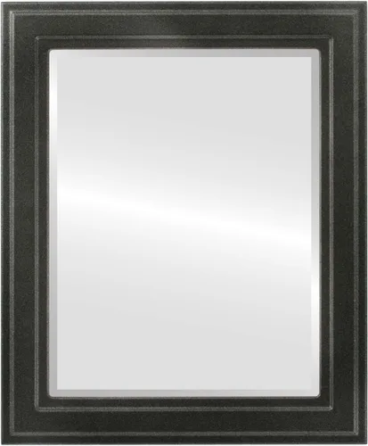Vista 24 de OVALCREST Espejo de pared biselado rectangular para decoración del hogar, estilo Wright - Oro champán - Dimensiones exteriores de 16 x 20 pulgadas