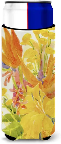 Vista 44 de Caroline's Treasures 6015LITERK Flower – Bird of Paradise Botella de vino Hugger Botella Enfriador de Frigorífico Hugger Funda Abrazadora Lavable a