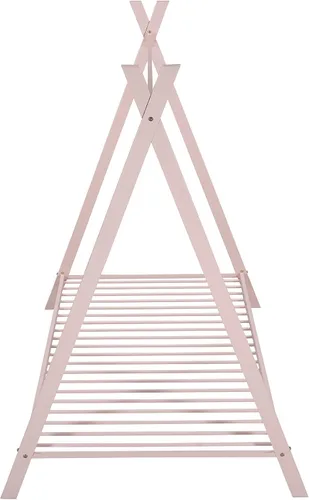 Vista 9 de Cama de casa individual para niños, cama Montessori de metal, marco de cama, cama de juego con listones para niñas y niños, no necesita somier