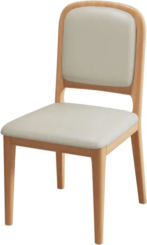 Vista 27 de Solid Wood Dining Room Chairs Minimalist,Kitchen Chairs with Soft Padded Back,Living Room Chair for Office Reading,Wood Frame,Armless Vanity