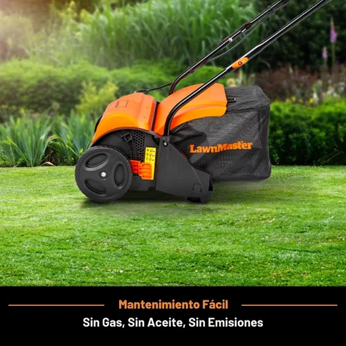 Vista 3 de LawnMaster GV1212B - Podadora escarificadora de césped de 13 pulgadas, 12 amperios