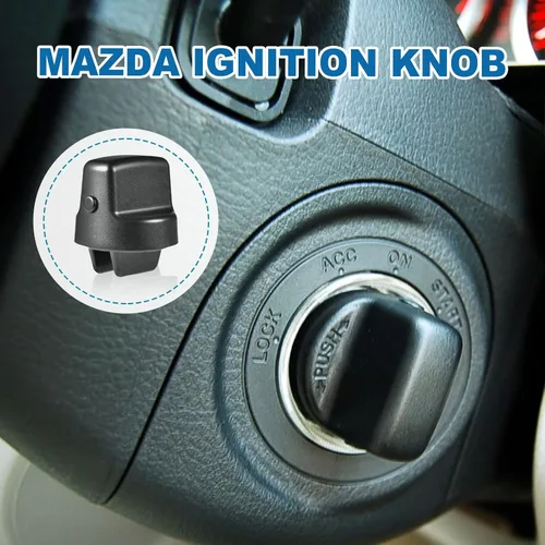 Vista 7 de Botón de encendido de arranque sin llave de repuesto para Mazda CX-9 2007-2015 2007-2011 CX7 2006-2007 Mazda 6 Pomo de llave de encendido y juego