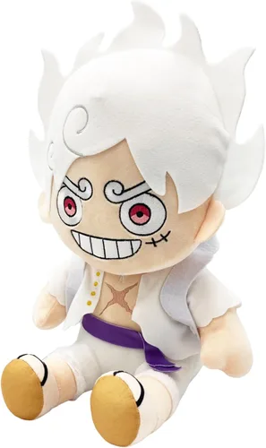 Vista 2 de Great Eastern Entertainment One Piece - Muñeco de peluche de sonrisa Gear 5 de Monkey D. Luffy de 12" de alto