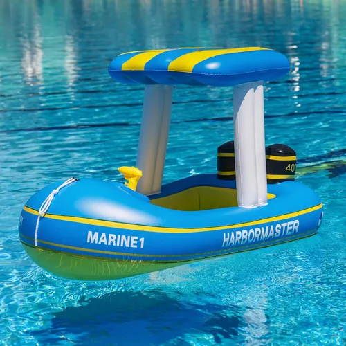 Vista 2 de Zone Tech - Flotadores inflables para piscina para niños, para niños pequeños, patrulla principal del puerto, flotador inflable para piscina