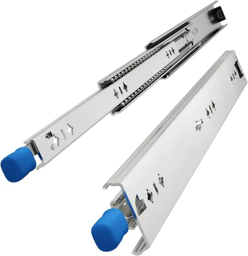 Vista 7 de VADANIA Deslizador de cajón resistente de 12" con cierre #VD1551, capacidad de carga de 150 lb, extensión completa de 3 pliegues, cierre